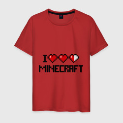 Мужская футболка хлопок Я люблю Minecraft