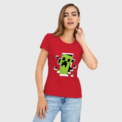 Женская футболка хлопок Slim Crash Minecraft - фото 2