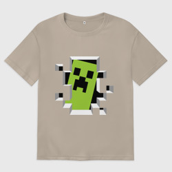 Женская футболка хлопок Oversize Crash Minecraft