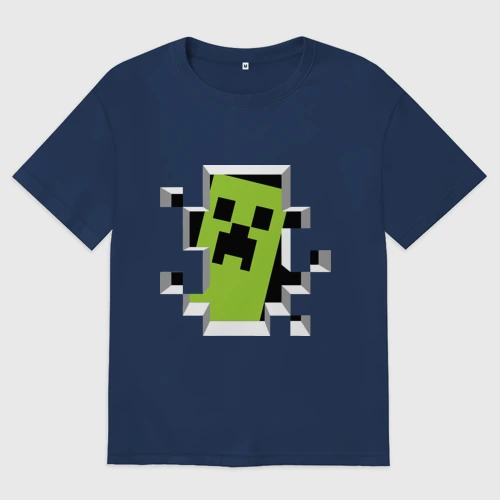 Мужская футболка хлопок Oversize Crash Minecraft