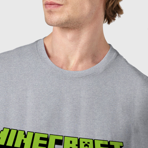 Мужская футболка хлопок Creeper, цвет меланж - фото 6
