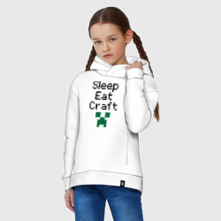 Детское худи Oversize хлопок Sleep, eat, craft - фото 2