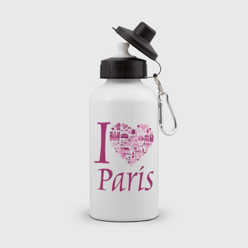 Бутылка спортивная люблю Париж