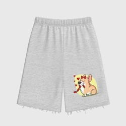 Женские шорты oversize футер хлопок Влюбленная собачка