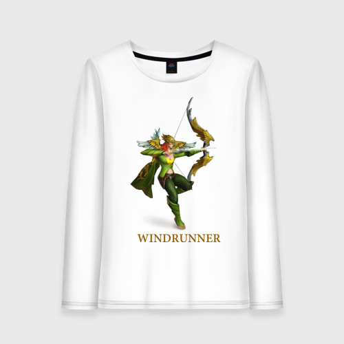 Женский лонгслив хлопок Windrunner, цвет белый