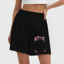 Женские шорты oversize футер хлопок Олеся не подарок - фото 2