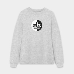 Мужской свитшот oversize без начеса хлопок Street workout инь-янь