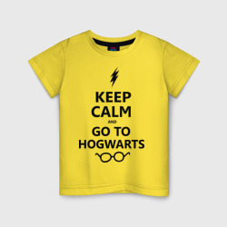 Детская футболка хлопок Keep calm and go to hogwarts