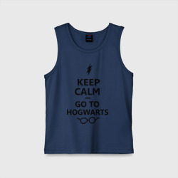 Детская майка хлопок Keep calm and go to hogwarts