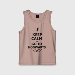 Детская майка хлопок Keep calm and go to hogwarts