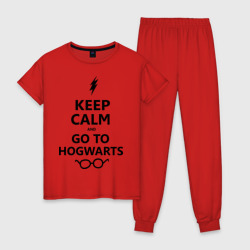 Женская пижама хлопок Keep calm and go to hogwarts