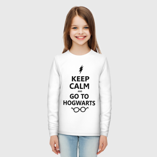 Детский лонгслив хлопок Keep calm and go to hogwarts - фото 5