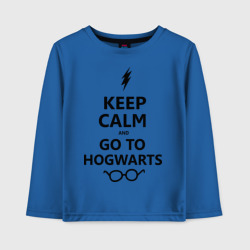 Детский лонгслив хлопок Keep calm and go to hogwarts