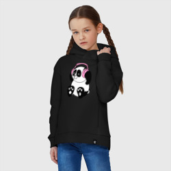 Детское худи Oversize хлопок Panda in headphones панда в наушниках - фото 2