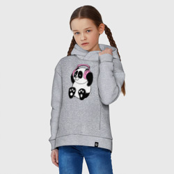 Детское худи Oversize хлопок Panda in headphones панда в наушниках - фото 2