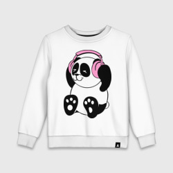 Детский свитшот хлопок Panda in headphones панда в наушниках
