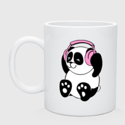 Кружка керамическая Panda in headphones панда в наушниках