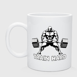 Кружка керамическая Train hard тренируйся усердно