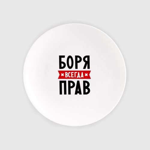 Тарелка Боря всегда прав
