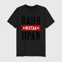 Мужская футболка хлопок Slim Ваня всегда прав