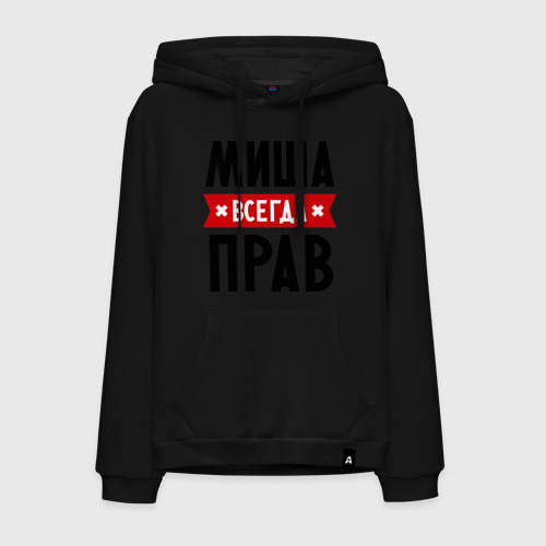 Мужская толстовка хлопок Миша всегда прав Фото 01 Мужская толстовка хлопок Миша всегда прав Фото 01