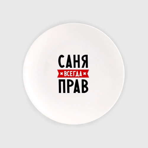 Тарелка Саня всегда прав