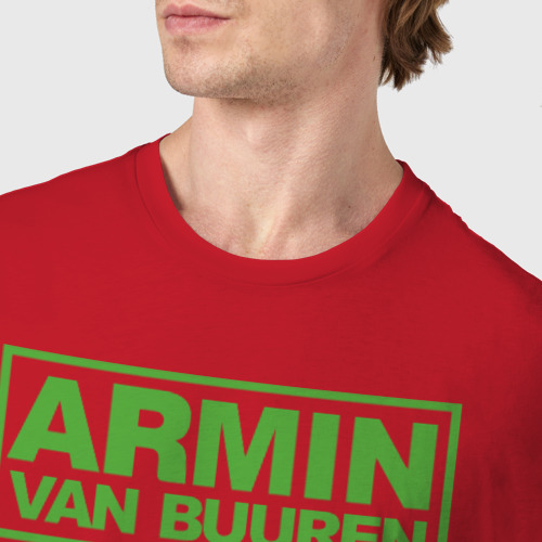 Мужская футболка хлопок Armin van buuren эквалайзер, цвет красный - фото 6