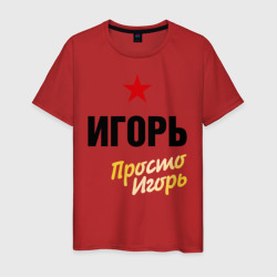 Мужская футболка хлопок Игорь, просто Игорь