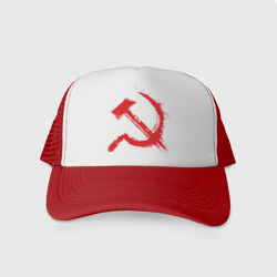 Кепка тракер с сеткой Cерп и молот