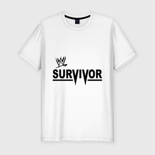 Мужская футболка хлопок Slim Survivor, цвет белый