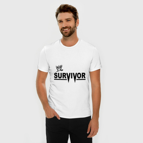 Мужская футболка хлопок Slim Survivor, цвет белый - фото 3