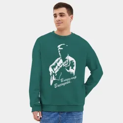 Мужской свитшот oversize без начеса хлопок Владимир Высоцкий - фото 2
