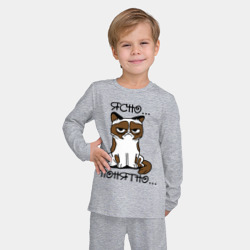 Детская пижама с лонгсливом хлопок Ясно, понятно грустный кот - фото 2