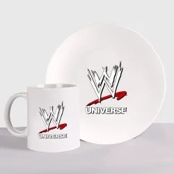 Набор: тарелка + кружка WWE universe
