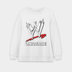 Женский свитшот oversize без начеса хлопок WWE universe