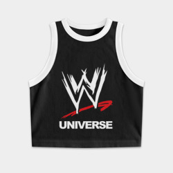 Женская укороченная майка-топ хлопок WWE universe