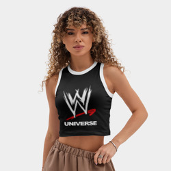 Женская укороченная майка-топ хлопок WWE universe - фото 2
