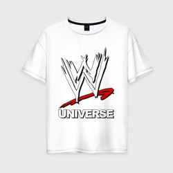 Женская футболка хлопок Oversize WWE universe
