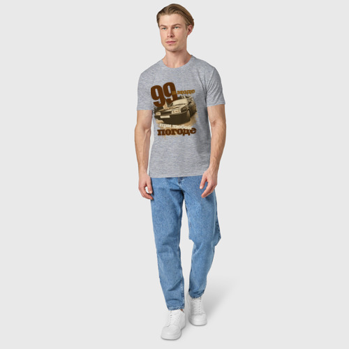Мужская футболка хлопок 99 в моде, цвет меланж - фото 5