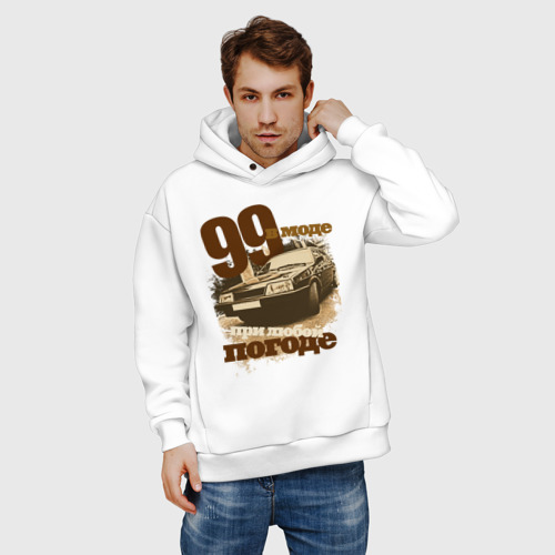 Мужское худи Oversize хлопок 99 в моде - фото 3