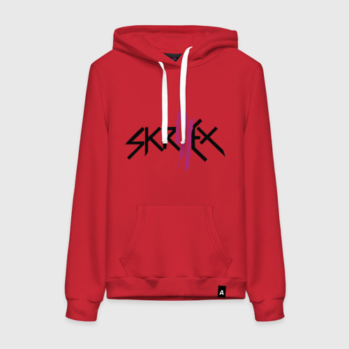 Женская толстовка хлопок Skrillex logo, цвет красный