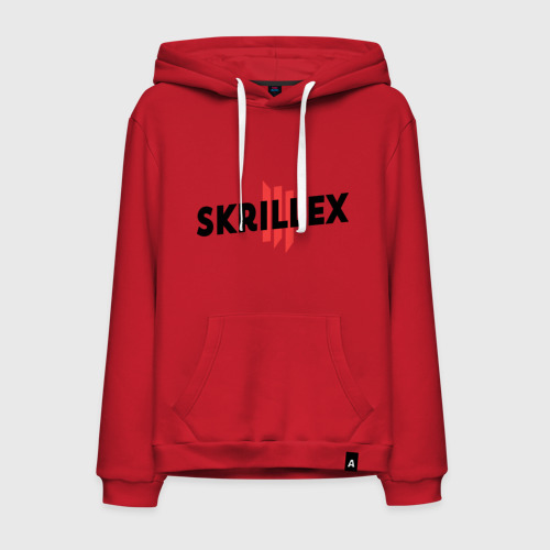 Мужская толстовка хлопок Skrillex logo 2, цвет красный