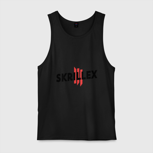 Мужская майка хлопок Skrillex logo 2, цвет черный