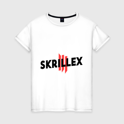 Женская футболка хлопок Skrillex logo 2