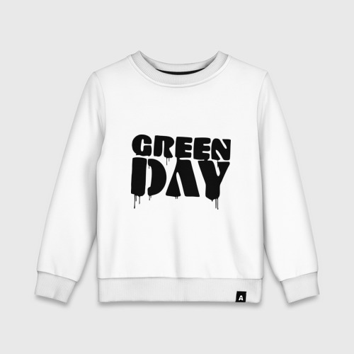 Детский свитшот хлопок Greeen day, цвет белый