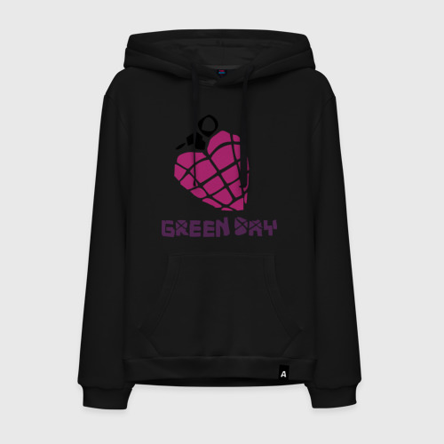 Мужская толстовка хлопок Green day is love, цвет черный