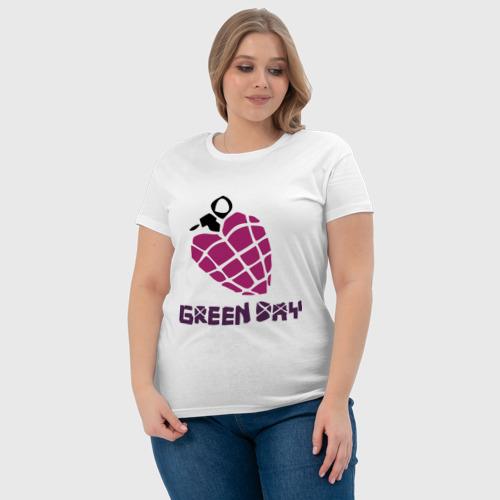 Женская футболка хлопок Green day is love - фото 6