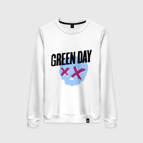 Женский свитшот хлопок Green day skull