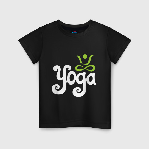 Детская футболка хлопок Yoga, цвет черный