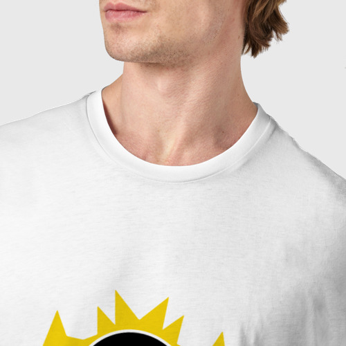 Мужская футболка хлопок Тучка Аниме, цвет белый - фото 6